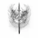 Flaming Sword  tattoo design idea