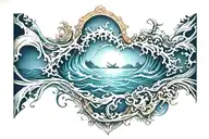 Ocean tattoo design idea