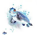 finding nemo squirt turtle tattoo design idea
