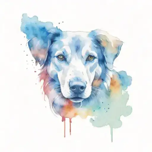 dog nose print tattoo design idea