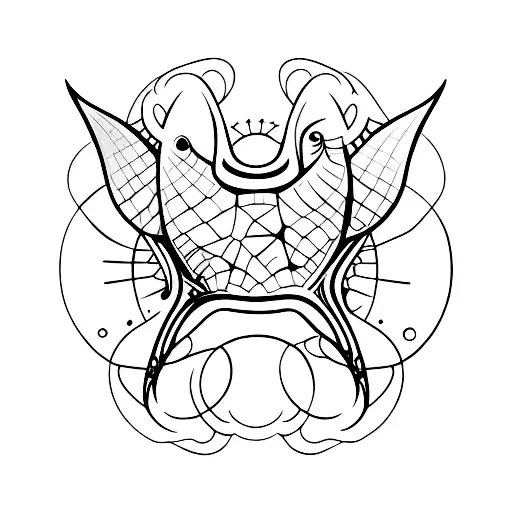 manta ray with light shading that would go on my inner bicep tattoo design idea