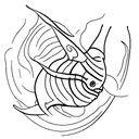 manta ray with light shading that would go on my inner bicep tattoo design idea