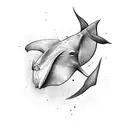 manta ray with light shading that would go on my inner bicep tattoo design idea