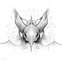 manta ray with light shading that would go on my inner bicep tattoo design idea