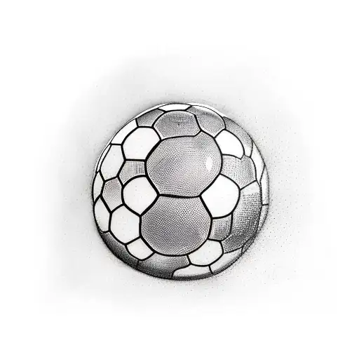 A realistic tattoo depicting a Maranhão beach scene with a soccer ball and a pokemon enjoying the sunset tattoo design idea