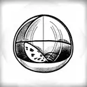 moth inside fortune tellers crystal ball tattoo design idea