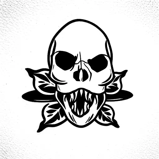 skull dino tattoo design idea