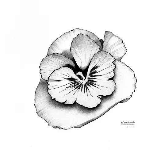 Three Pansies tattoo design idea