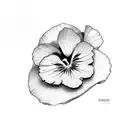 Three Pansies tattoo design idea