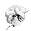 Three Pansies tattoo design idea