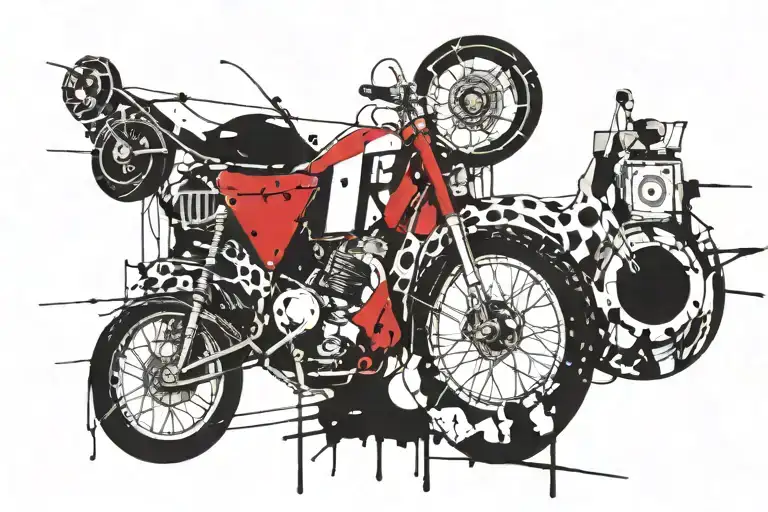 1972 and balanced scale weighing tattoo design idea