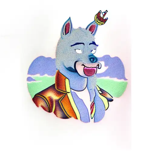 bojack horseman crying  tattoo design idea