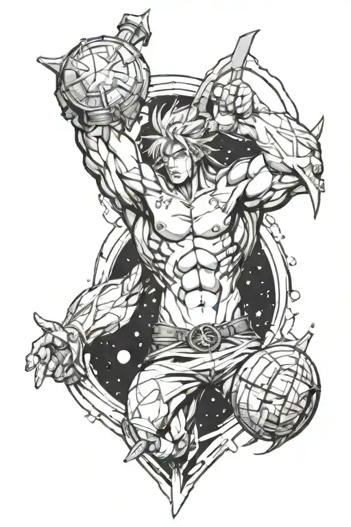 Atlas tattoo design idea