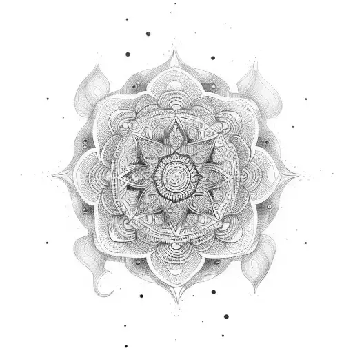 mandala flash sheet tattoo design idea