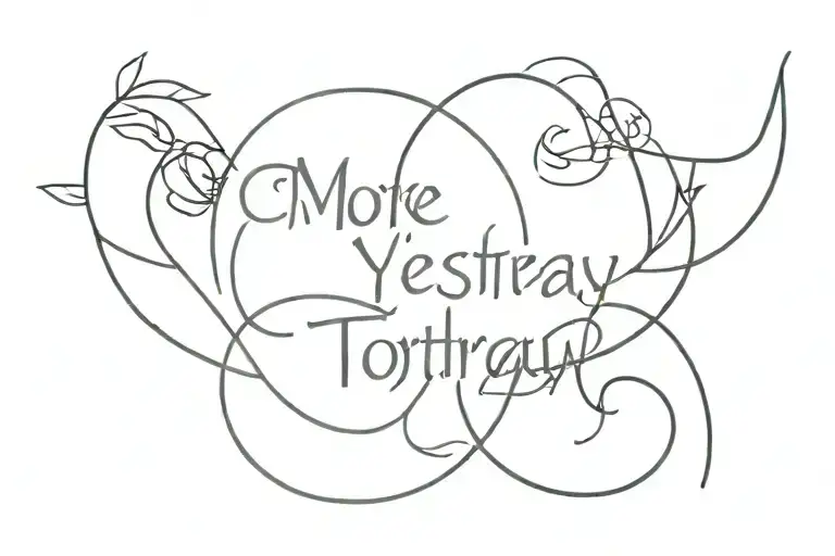 More than yesterday, less than tomorrow tattoo design idea