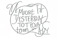More than yesterday, less than tomorrow tattoo design idea
