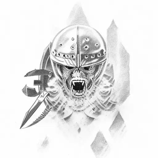 Sparta fight tattoo design idea