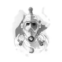 half merman, half scuba diver tattoo design idea