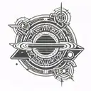 symbol for saturn in alchemy symbols tattoo design idea