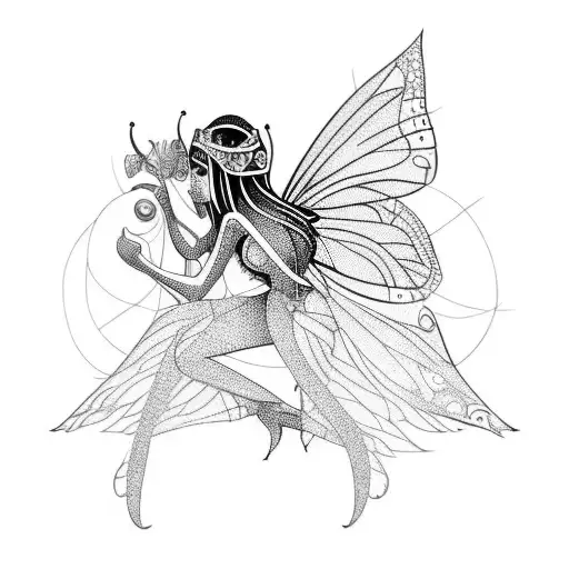 Fairy Dark tattoo design idea