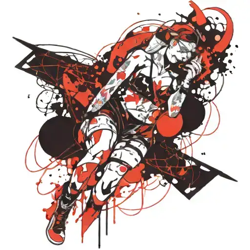 Space slut school girl tattoo design idea