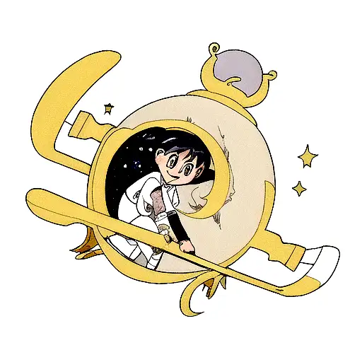 Moon, cricket tattoo design idea