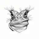 tree, Lilac, frog tattoo design idea