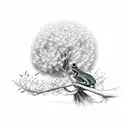 tree, Lilac, frog tattoo design idea