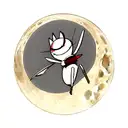 Moon, cricket tattoo design idea