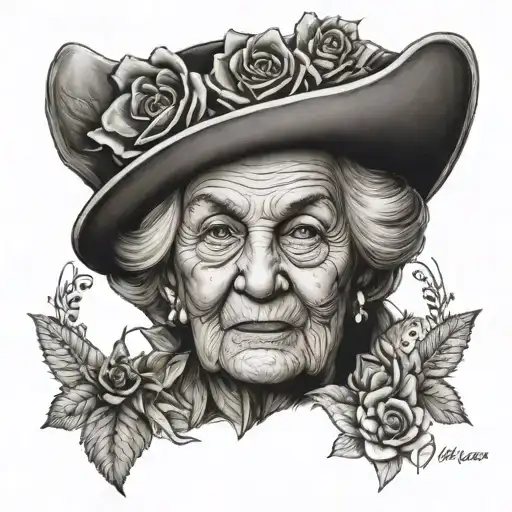 grand mom tattoo design idea