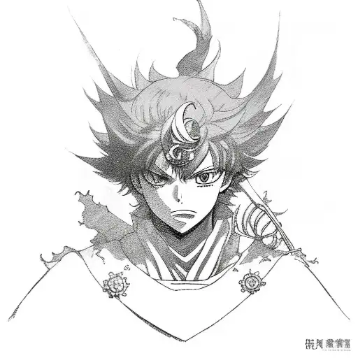 Black Clover Anime tattoo design idea