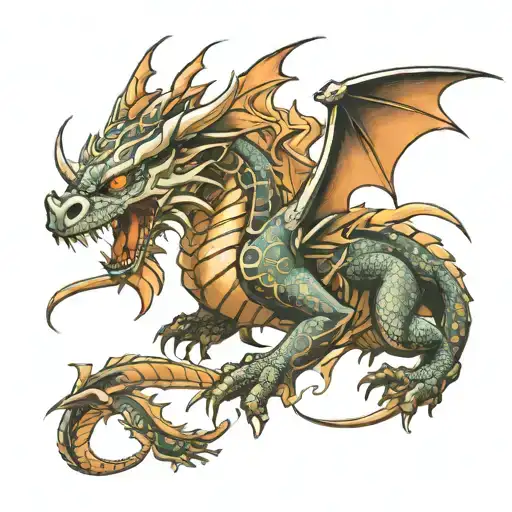 dragon slayer  tattoo design idea