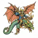 dragon slayer  tattoo design idea