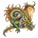 dragon slayer  tattoo design idea