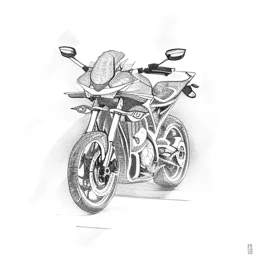 road bike tattoo design idea