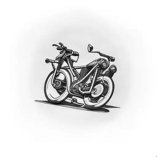 road bike tattoo design idea
