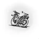 road bike tattoo design idea