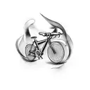 road bike tattoo design idea