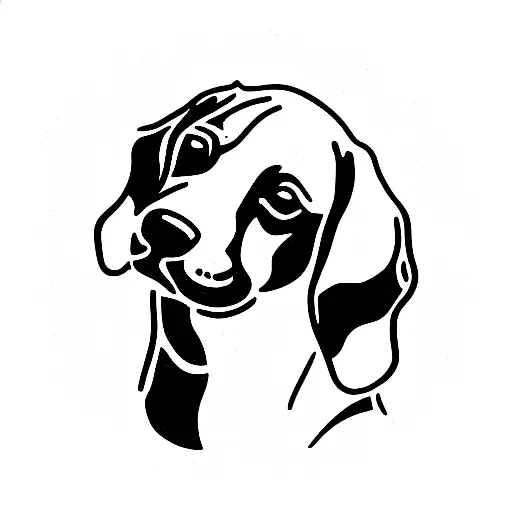 Beagle dog tattoo design idea