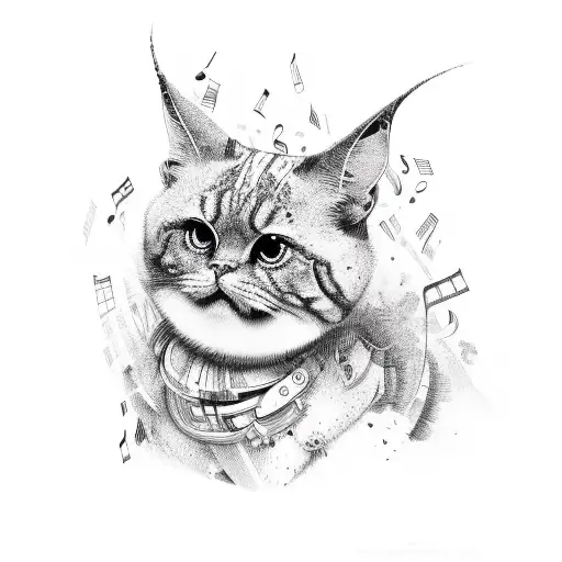 music vibe tattoo design idea