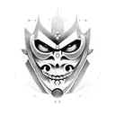 mascara de oni tattoo design idea