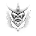 mascara de oni tattoo design idea