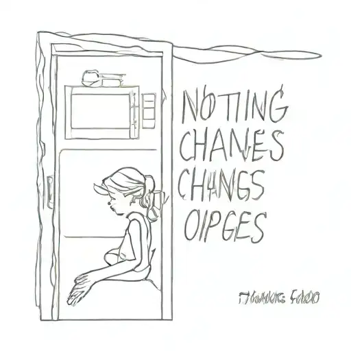 nothing changes if nothing changes door open  tattoo design idea