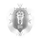 light bulb tattoo design idea