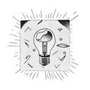 light bulb tattoo design idea