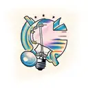 light bulb tattoo design idea