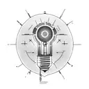 light bulb tattoo design idea