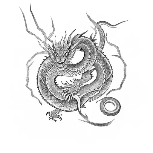 Dragon red to a snake on an arm tattoo design idea