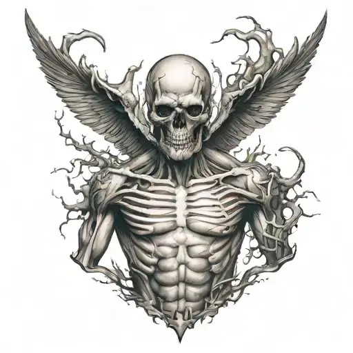 Slashes across shoulder blade that show muscle and bone underneath tattoo design idea