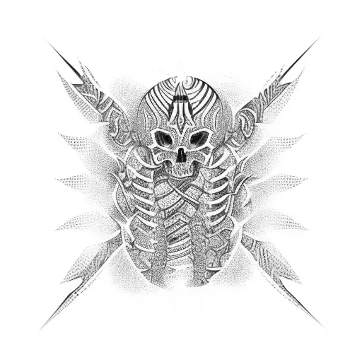 spine tattoo design idea